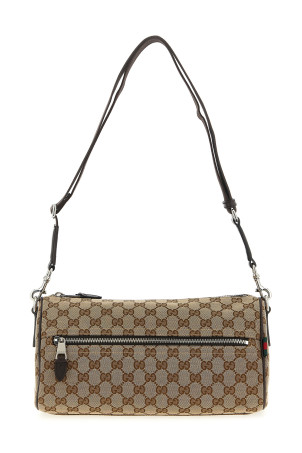 Невеликий циліндричний ремінець через плече GG, бежевий GUCCI 834455FAEPT9753
