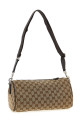 Small GG cylindrical shoulder strap Beige