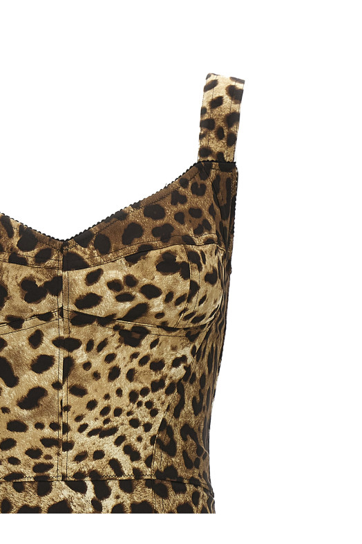 'Leopardo' corset dress Multicolor