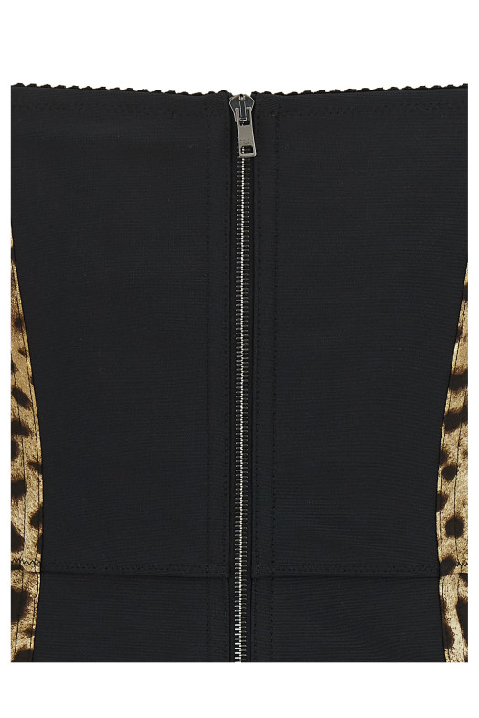 'Leopardo' corset dress Multicolor