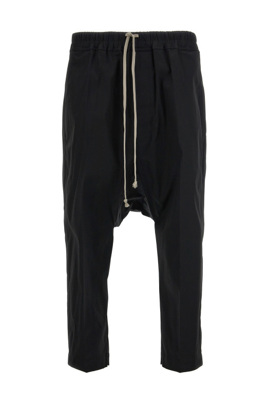 Брюки «Drawstring Cropped» черного цвета RU02F4381TE09