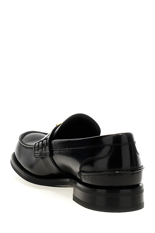 Лоферы с логотипом, черные PRADA 2DB223FX000055F0002