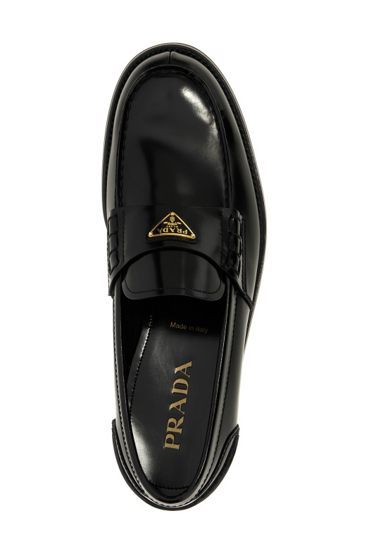Лоферы с логотипом, черные PRADA 2DB223FX000055F0002