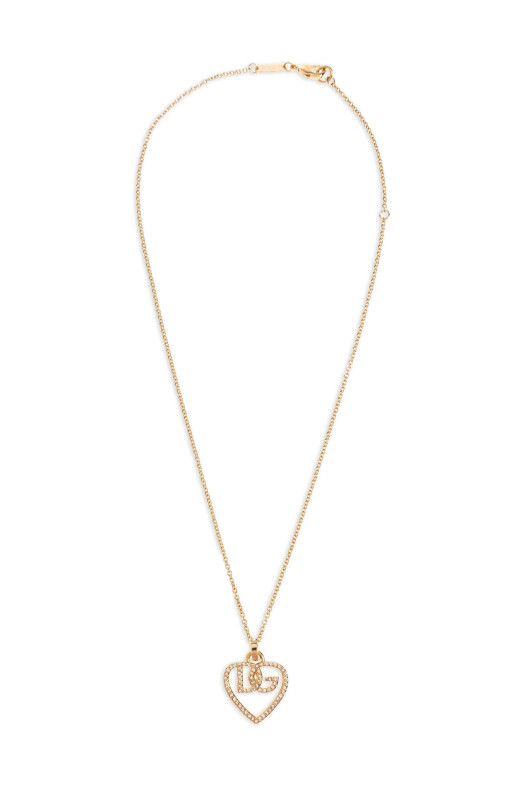 Кулон с логотипом Strass, золотой DOLCE & GABBANA WNR8S7W1111ZOO00
