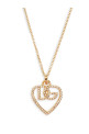 Кулон с логотипом Strass, золотой DOLCE & GABBANA WNR8S7W1111ZOO00