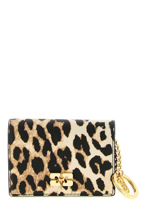 'Leopard' print card holder White