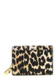 'Leopard' print card holder White