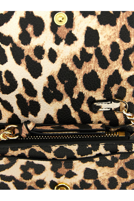 'Leopard' print card holder White