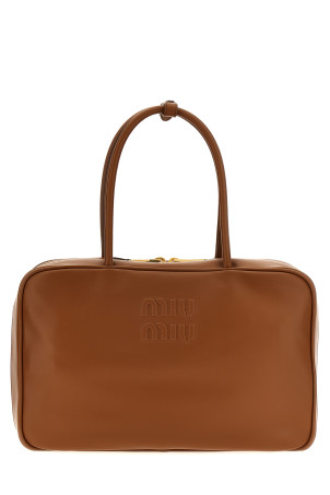 Сумка-портфель коричневого кольору MIU MIU 5BB117VMON2CRWF0046