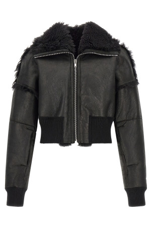 'Flight Jkt Cropped' bomber jacket Black