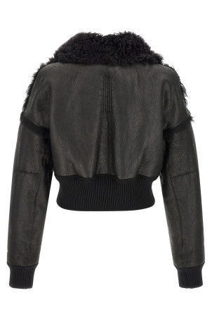 'Flight Jkt Cropped' bomber jacket Black