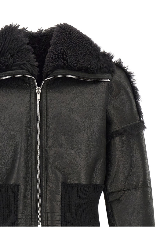 'Flight Jkt Cropped' bomber jacket Black