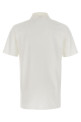 'Leather Tab' polo shirt White