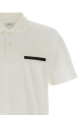 'Leather Tab' polo shirt White