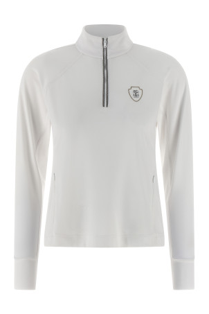 'Precious Half Zip' sweater White