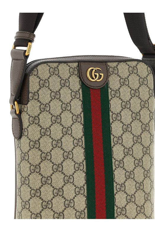'Ophidia' small crossbody bag Beige