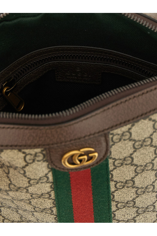 'Ophidia' small crossbody bag Beige