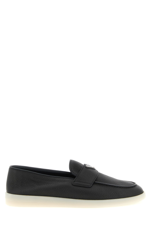 Лоферы из оленьей кожи, черные PRADA 2DG124FG001013F0632