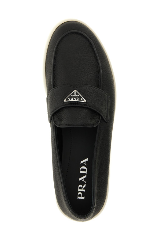 Лоферы из оленьей кожи, черные PRADA 2DG124FG001013F0632