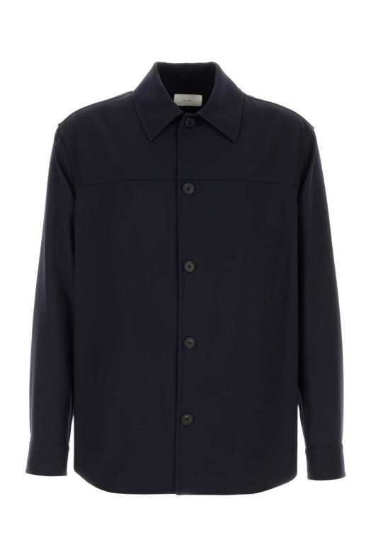 Midnight blue wool Oslo shirt THE ROW (1395W4466)