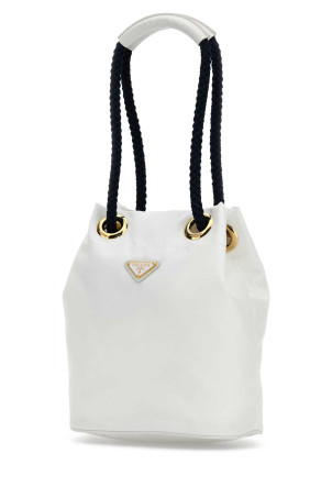 White Re-Nylon Prada Mariner bucket bag PRADA (1BE0822HG8)