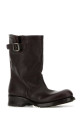 Chocolate leather ankle boots PRADA (1U275OF040V69)