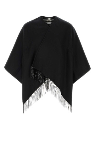 Black wool reversible cape BURBERRY (8122803)