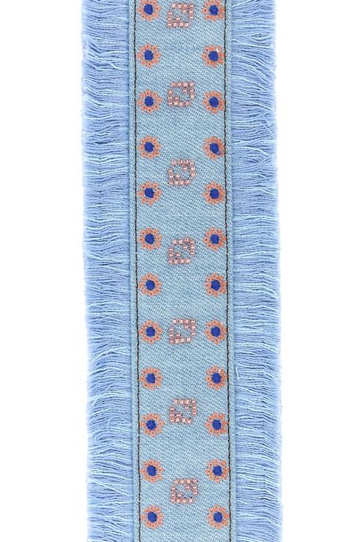 Light-blue denim You shoulder strap FENDI (8AX013B126)