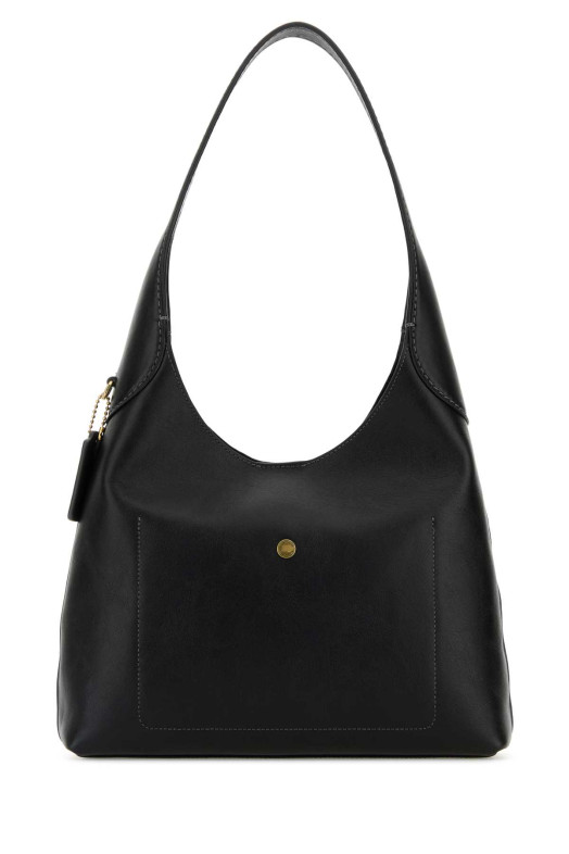 Black leather Brooklyn 28 shoulder bag COACH NEW YORK (CU068)