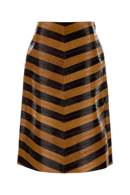 Two-tone leather skirt FENDI (FPD966AVJ7)
