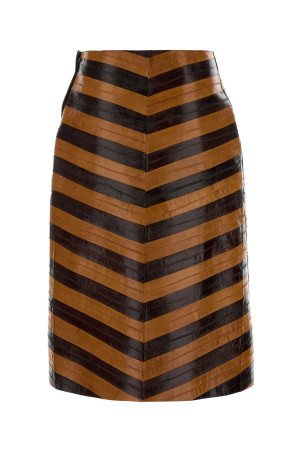 Two-tone leather skirt FENDI (FPD966AVJ7)