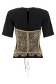 Бюстье-футболка, черная GIUSEPPE DI MORABITO 06PSTO3951630999