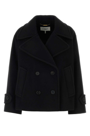 Black wool blend coat CHLOE (CH2AMA96952)