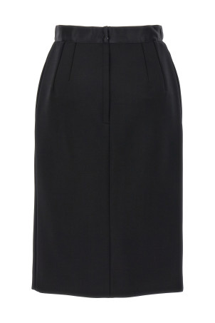 Wool pencil skirt Black