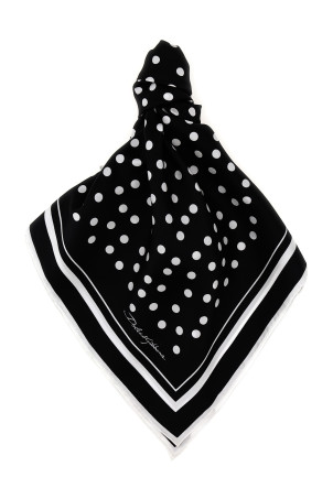 Polka dot scarf Black-grey