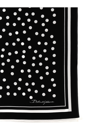 Polka dot scarf Black-grey