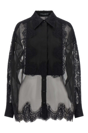 Віскозна сорочка чорного кольору DOLCE & GABBANA F5Q31TFU1BUN0000