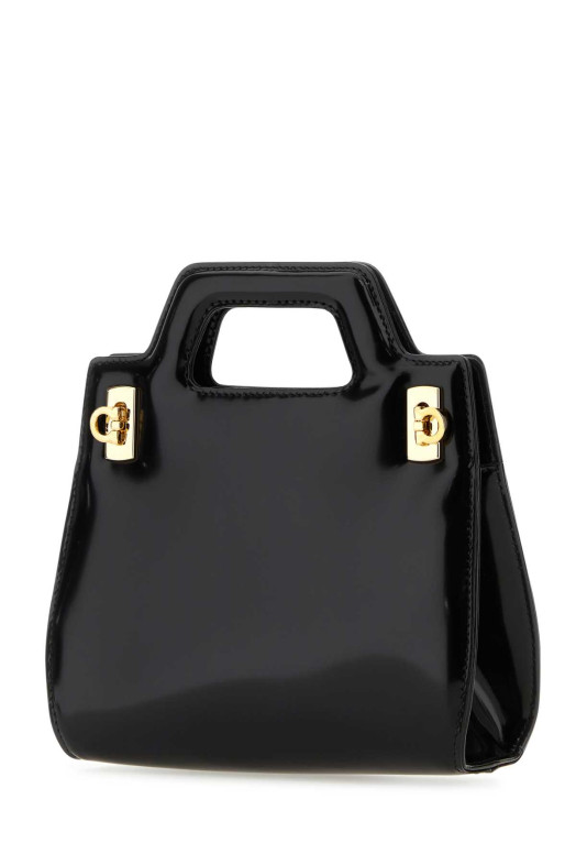 Black leather mini Wanda handbag Black SALVATORE FERRAGAMO (213485760348)