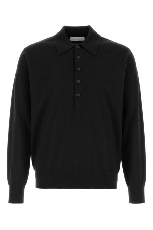 Black wool Muano polo shirt DRIES VAN NOTEN (2520212012700)