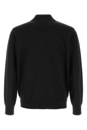 Black wool Muano polo shirt DRIES VAN NOTEN (2520212012700)