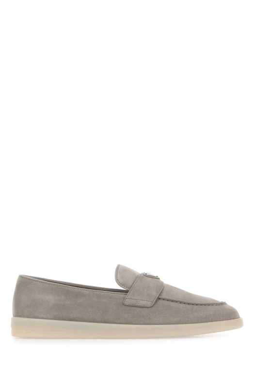 Grey suede loafers PRADA (2DG124FG001103)