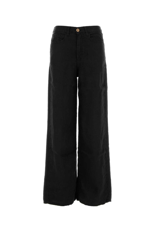 Black linen Skater wide-leg pant Black LOIS (32277596)