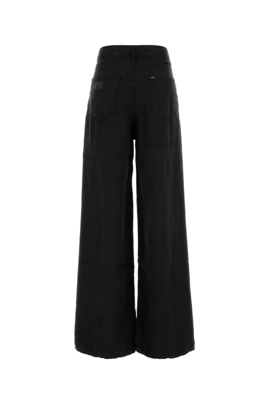 Black linen Skater wide-leg pant Black LOIS (32277596)