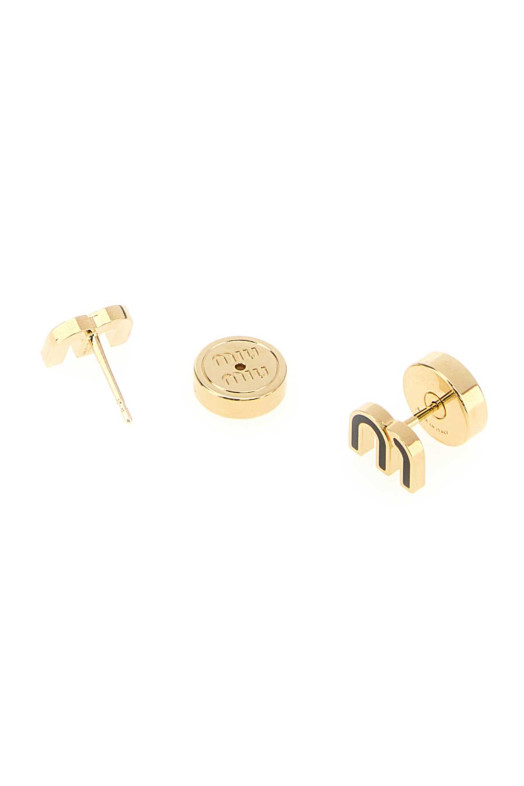Black metal earrings Black MIU MIU (5JO9112F6T)