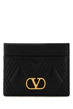 Black nappa leather Quiltie 67 card holder Black VALENTINO GARAVANI (7W2P0AS1MIC)