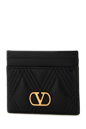 Black nappa leather Quiltie 67 card holder Black VALENTINO GARAVANI (7W2P0AS1MIC)