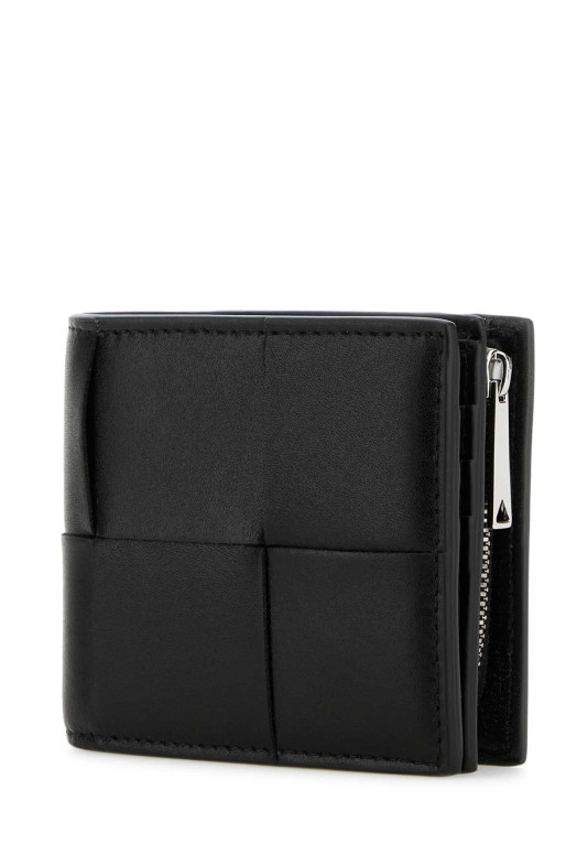 Black leather small Cassette wallet BOTTEGA VENETA (819207VBWD2)
