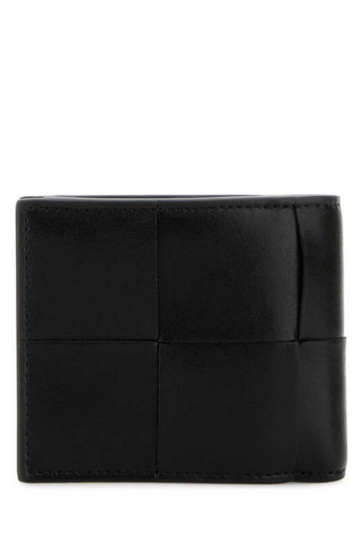 Black leather small Cassette wallet BOTTEGA VENETA (819207VBWD2)