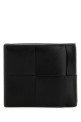 Black leather small Cassette wallet BOTTEGA VENETA (819207VBWD2)