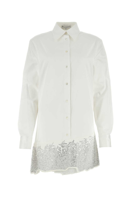 White cotton shirt mini dress JW ANDERSON (DR0416PG0047)
